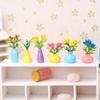 1/12 Dollhouse Miniature Flowers Vase Plant Potted Model Dollhouse Home Decor Toy Micro Landscape Scenery Photo Props