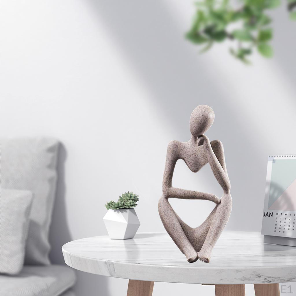 Abstract Desktop Sculpture Thinker Style Collectible Figurines Bookshelf Decor Birthday Gift