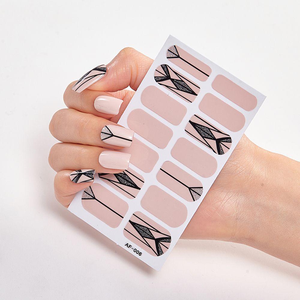 Girls Press On Nail Self Adhesive Nail Polish Strips Nail Art Decal Nail Stickers Full Nail Wraps