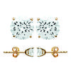 [L5004] - White Gold 'Essentiel' Gold Plated Earrings - 6 Mm