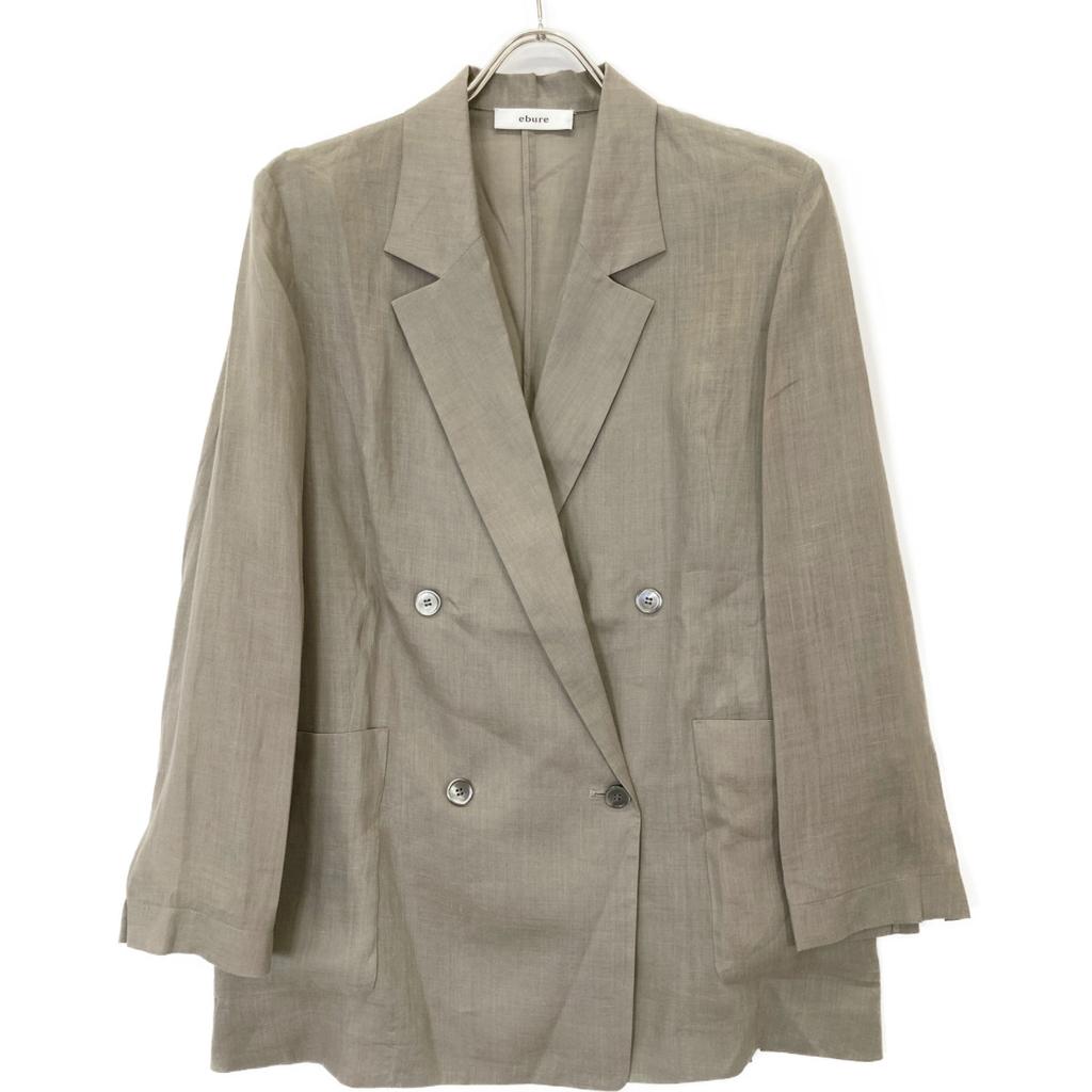 Ebure Khaki Linen Tailored Jacket Jacket 38 khakiUsed