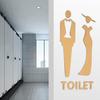 Yousheng Matte Acrylic Bathroom Sign Adhesive Restroom Door Toilet 3D Men Women Sign Business Office Hotel Washroom Wall Gender Identification Signage