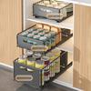1pc/2pcs Pull Out Drawers, Expandable Roll Out Cabinet Organizer, Foldable Slide Out Drawer Storage Mesh Basket,Under Sink Shelf