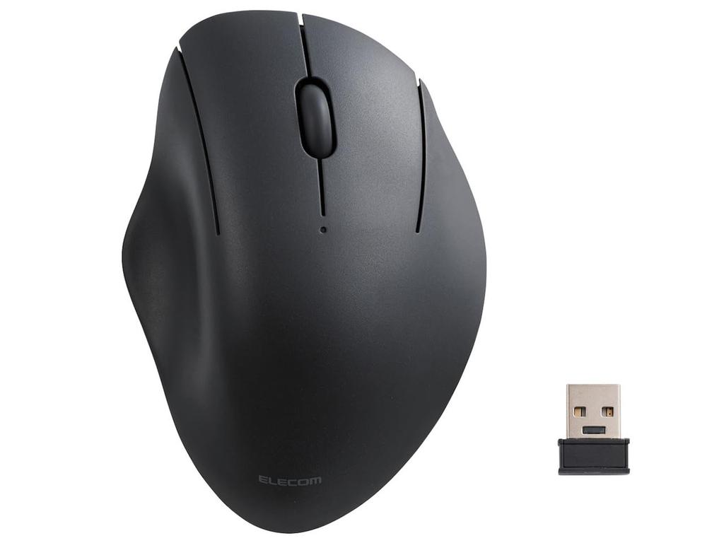 ELECOM SHELLPHA Wireless 3 Medium Quiet Multi-Touch Mouse, Buttons, Size, Antibacterial, Design, Black, M-SH10MBSKXBK
