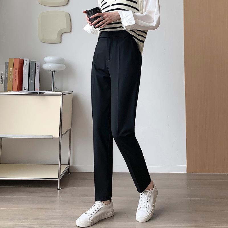 Women's High-Waist TR Suit Pants - Slim, Straight, Smart Casual for Spring To Autumn