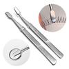 Stainless Steel Flat Mouth Eyelashes Tweezers Professional False Eyelashes Applicator Makeup Tools
