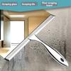 Durable Stainless Steel Shower Squeegee with Hooks Household Saraper Bathroom Window Mirror Glass Cleaning Tool for Shower Door