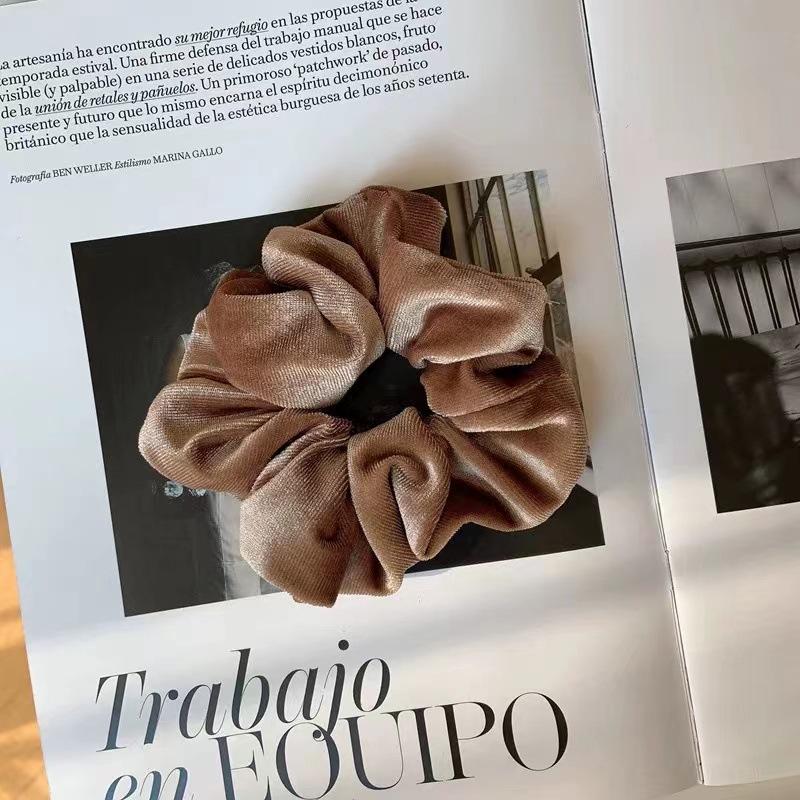 Fashion Women Girls Black Velvet Scrunchie Hair Scrunchies for Hair Elastic Hair Ties Classic Ponytail Free Shipping