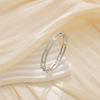 High-End Women's Silver Titanium Steel Zircon Bangle Bracelet