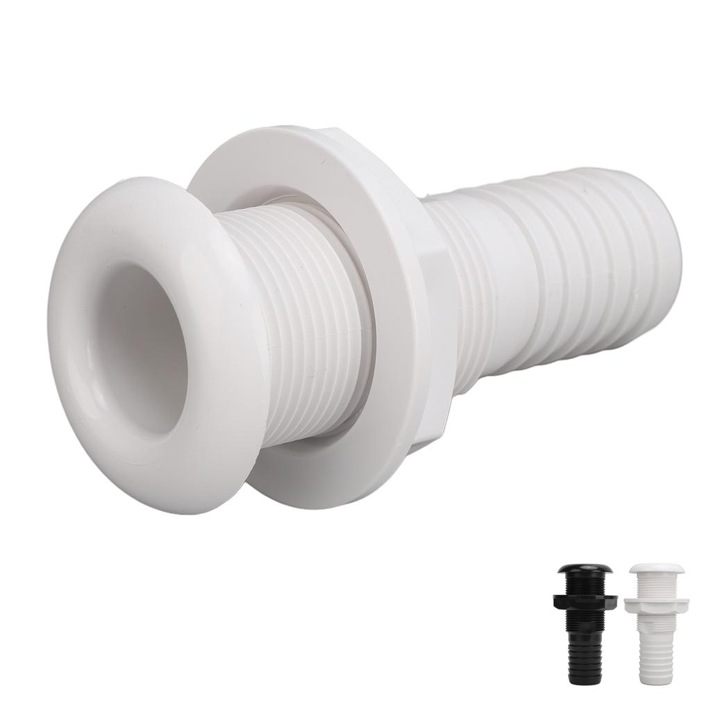 Boat Through Hull Connector 29mm Outlet Smooth Drainage Straight Drain Outlet Fittings Boat Plumbing