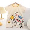 Summer Baby Crawling Clothes Made of Pure Cotton Korean Version, Thin Men's and Women's Baby Short Sleeved Children's Jumpsuit