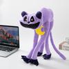 Scary Purple Cat Smiling Plush Toy Big Mouth Stuffed Animal Pillow Soft Fluffy Catnap Plush Toy