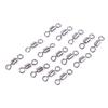 50Pcs Fishing Barrel Bearing Rolling Swivel Solid Ring Lures Connector 11 Size