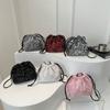 Fashionable and Personalized Sequin Bag for Women's New Korean Bucket Bag Fashionable Shoulder Bag Crossbody Dinner Bag