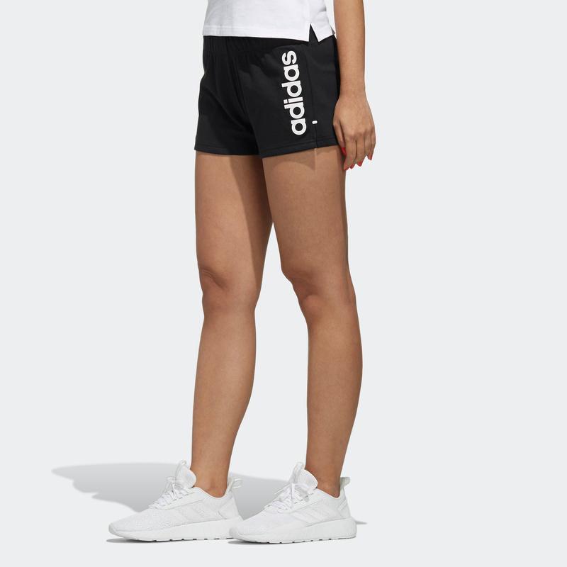 Adidas Neo W C+ Print Mid-Rise Loose Elastic Casual Shorts Women Shorts Black DW8005