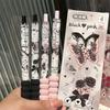 4pcs/set Retro Gel Pen Creative Design Butterfly Floral Stationery Gel Pen 0.5mm Black Ink Pen for Writing Student Supplies