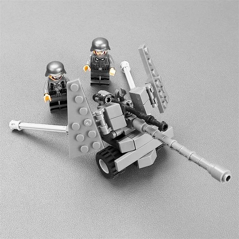 Building Blocks Howitzer Military Base Army Air Defense Anti-aircraft Artillery Boys Assembly Toys