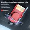 Multifunction Car Sunglasses Holder Sun Visor Glasses Clip Card Ticket Holder Stand Fastener Pen Case Car Accessories