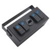 4 Gang Rocker Switch Box Waterproof On Off Switch Panel With Blue Light Voltage Display for Rv Boat Yacht