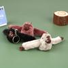 Cute Girl Plush Fur Monkey Key Chain Orangutan Keychain On Pant Women Bag Car Trinket Female Toy