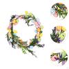 Easter Egg Door Wreath,Artificial Flower Ornament 30cm Indoor Outdoor Spring Wreath Greenery Leaves