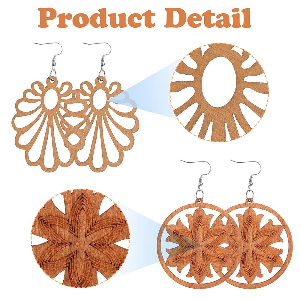 Jewelry Bohemian Wooden Earring Making African Pendant Dangle Earrings