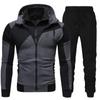 Men Tracksuits Set Spring Autumn Long Sleeve Hoodie Zipper Jogging Trouser Patchwork Fitness Run Suit Casual Clothing Sportswear