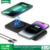 30w Dual Magnetic 2 In 1 Stand Wireless Charger For Iphone/samsung/huawei Mobile Phone For Apple Airpods/earbuds Chargers