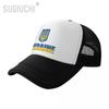 Mesh Cap Hat Ukraine Letter Flag Emblem Trucker for Unisex WoUnisex Born All the People Retro Baseball Caps Cool