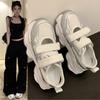 Mesh Hollow Sports Sandals Women's Summer 2025 New Muffin Thick-soled Versatile Velcro Breathable Dad Shoes
