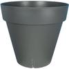 Round Flower Pot RIVIERA LOFT - Plastic - D29.5 X H27 Cm - 10.5L - Grey