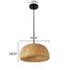 New Bamboo Lamp Shade - Natural Hand-Woven Rattan Chandelier Bamboo  Lighting Fixtures Hanging Light