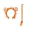 Party Masquerade Animal Costume Lion Headband Set with Ears and Tail Headband Cosplsy Costume