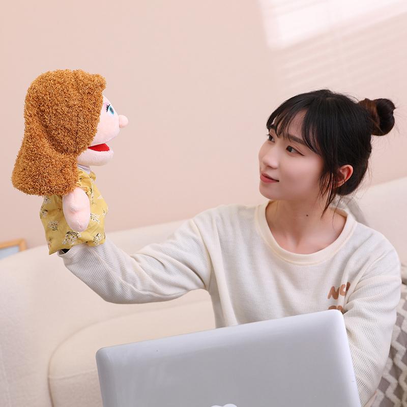 28-33Cm Kids Plush Finger & Hand Puppet Popular Activity Boy Girl Role Play Bedtime Story Props Family Role Playing Toys Doll
