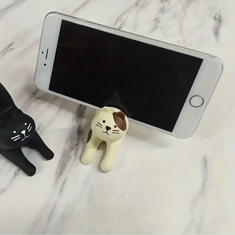 CreativeMobile Phone Holder Desktop Stretched Cat Cute Ornaments Suitable For Placing Mobile Phones And Tablets Resin Crafts