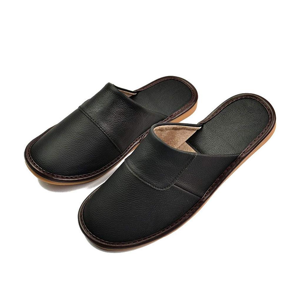 Hazako Stylish Genuine Leather Slippers for Entrance Front Suitable for Model and Wedding Gifts for Respect for the Aged Entrance and Fits Up To 26cm