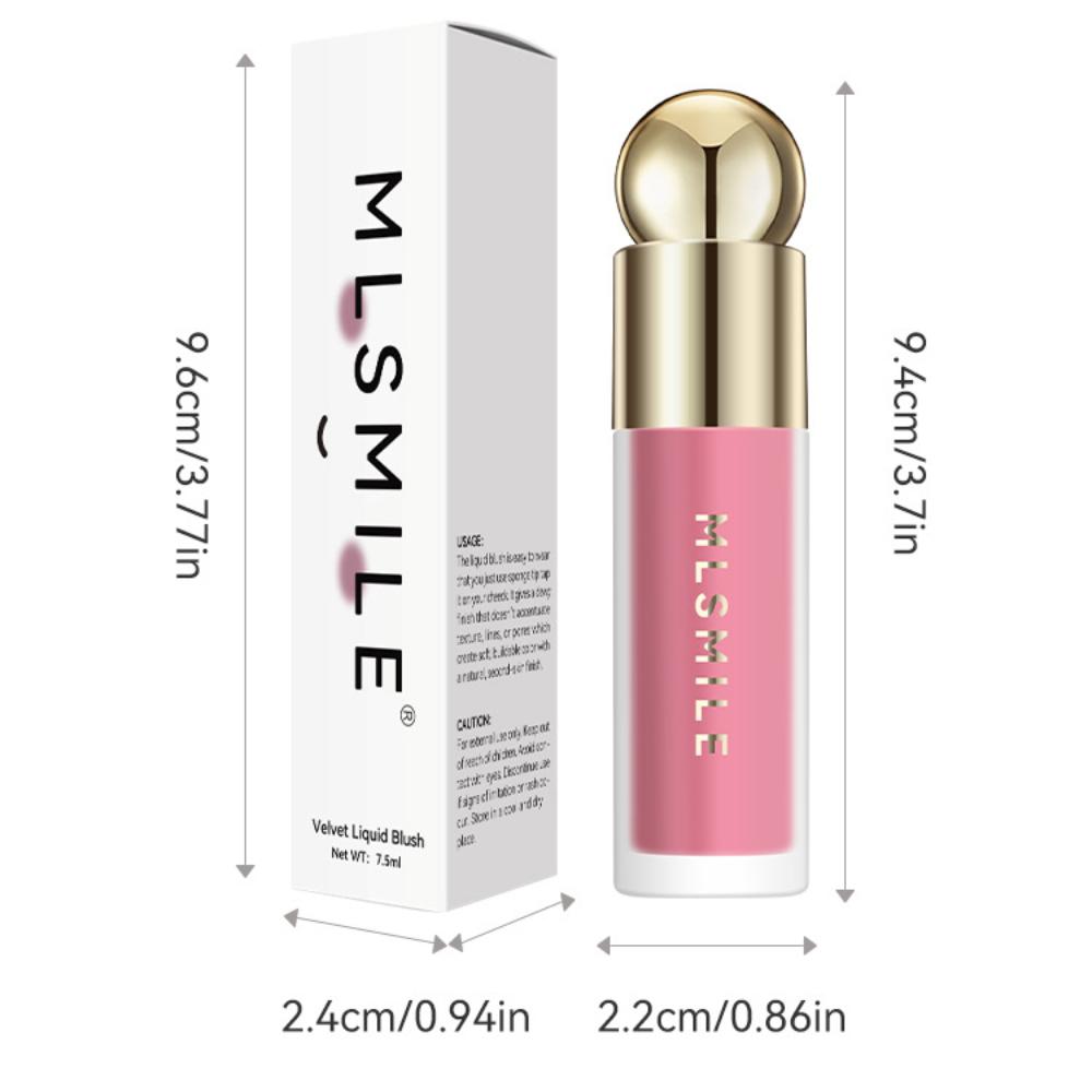 6 Colors Liquid Blush Long Lasting Natural Nude Makeup Blush Cream Lightweight Contouring Highlighter Waterproof Lip&Cheek&Eye Multifunctional Blush