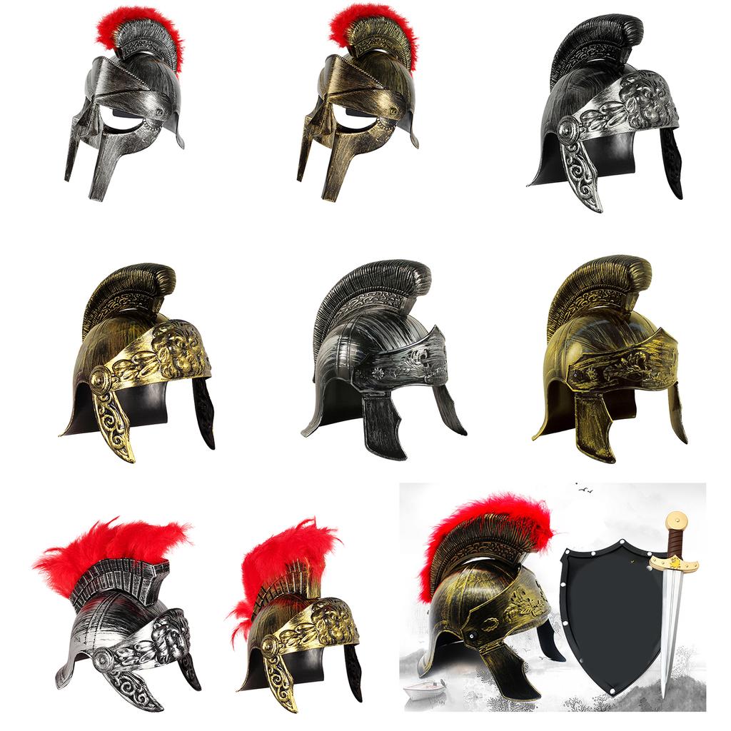 Adult Knight Helmet Ancient European Role Playing Greek Roman Knight Hat Carnival Party Cosplay Performances Costume