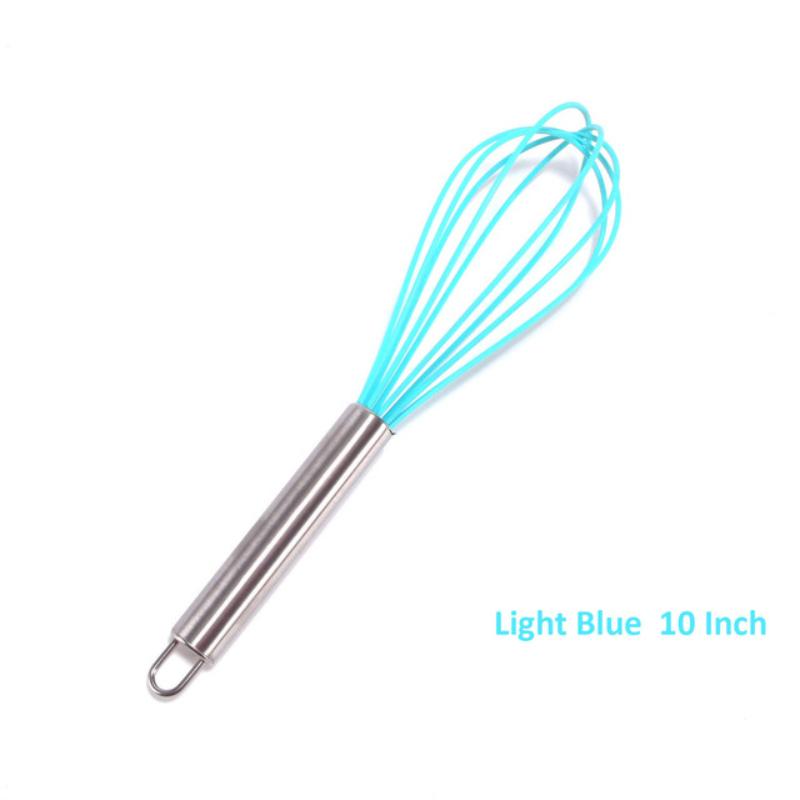 1PC Manual Egg Beater High Quality Stainless Steel Silicone Balloon Whisk Cream Mixer Milk Shake Mixing Stiring Tools 8/10/12 Inch