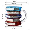 Books Stack Coffee Cup Accessories Colorful Reading Bookish Items Supplies for Book Lovers Writer