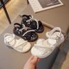 Girls Beach Shoes Non-slip Comfort Kids Sandals Trendy 2025 New Fashion Children Princess Shoes Ins Sweet Open Toes Hook&loop