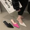French Thin Heel Bag Head Half Slippers Women's Summer Wear 2025 Summer New Pointed High Heel Fairy Cool Slippers