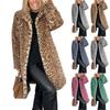 Women's Fashionable Solid-color Lapel Mid-length Plush Coat