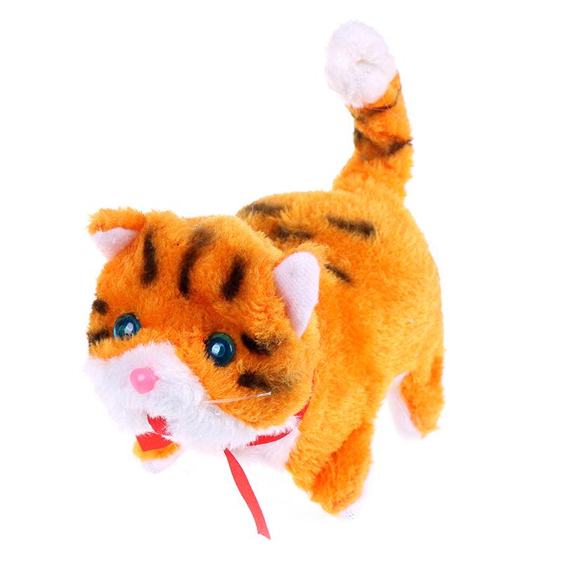 Electronic Pets Cats Dolls Cat Plush Walking Barking Kids Educational Toy
