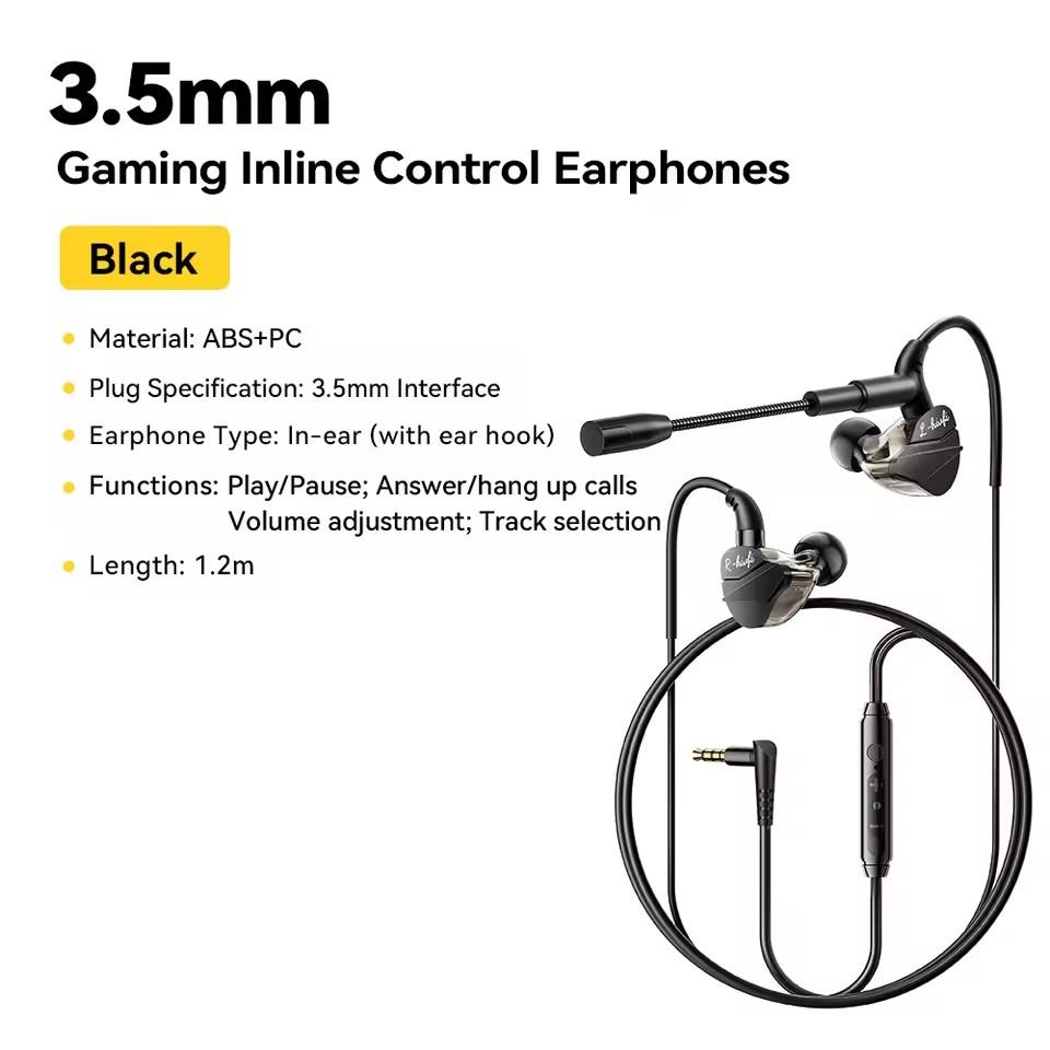 Essager USB Type C in-Ear Headset Wired Earphones For iPhone 16 Samsung Android HiFi Bass Stereo Games With Mic 3.5MM Headphones