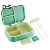 Bento Lunch Box with Sauce Cup Fork Spoon 3-Compartment Lunch Container BPA-Free Child-Friendly Snack Containers for Girls Boys