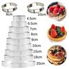 4.5-20cm Muffin Rings Cake Mould Stainless Steel Pastry Rings for Baking Crumpets Desserts