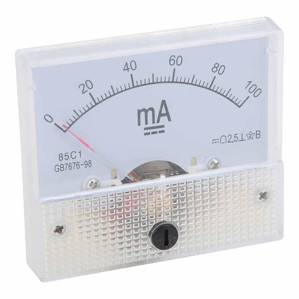 85C1 DC 0~100MA Pointer DC Ammeter Current Panel Meter Gauge Measuring Instrument