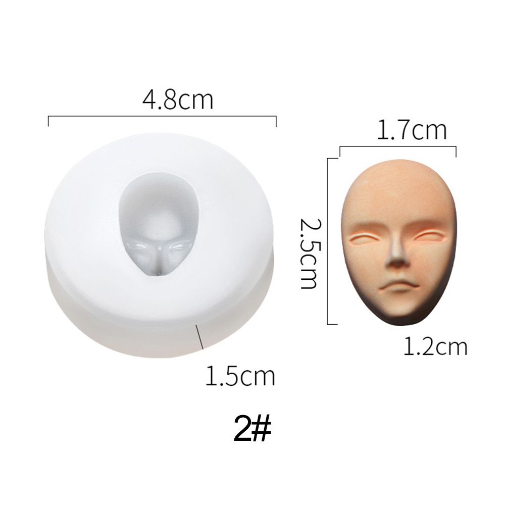 Q Version Doll Modification Accessories Baby Face Silicone Molds Clay Head Sculpey 3D Facial Mould