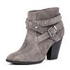 Autumn Winter Women Boots Zipper Rivet  Suede Women Winter Boots Cotton Ankle  Women's Shoes Round Toe Shoes 2024